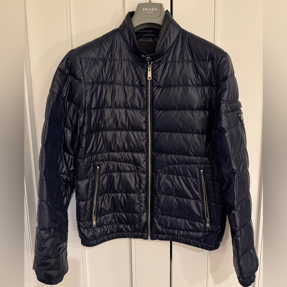 Prada Men's Dark Blue Puffer Jacket